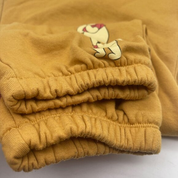 Disney Women's Medium Winnie The Pooh Mustard Yellow Jogger Sweatpants Z - Picture 6 of 9